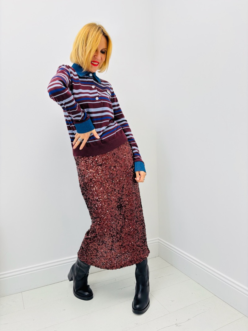 Pull Polo Rayé « 1985 » – Élégance Rétro & Modernité Douce – Image 6