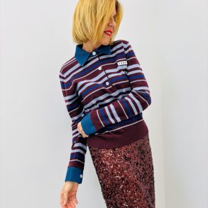 Pull Polo Rayé « 1985 » – Élégance Rétro & Modernité Douce