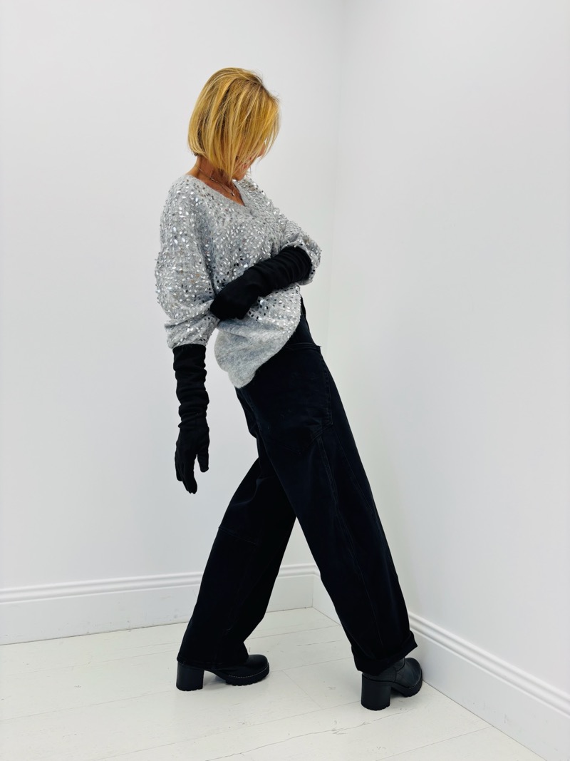 Jean Coupe Barrel Noir – Modernité Oversize & Silhouette Structurée – Image 7