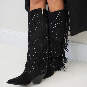 Bottes Western Femme cloutées avec franges