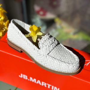 Mocassins tressé blanc JEANNE JB MARTIN