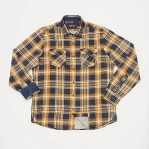 Chemise à carreaux en maille Orange – MCS