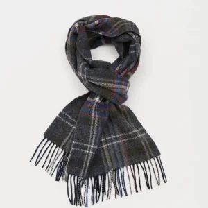 Echarpe en laine carreaux Gris – MCS