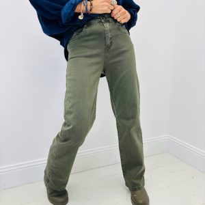 Jean Wide Leg Brodé