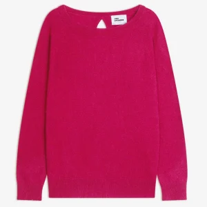 ABIGAIL pull col bateau goutte dos fuchsia