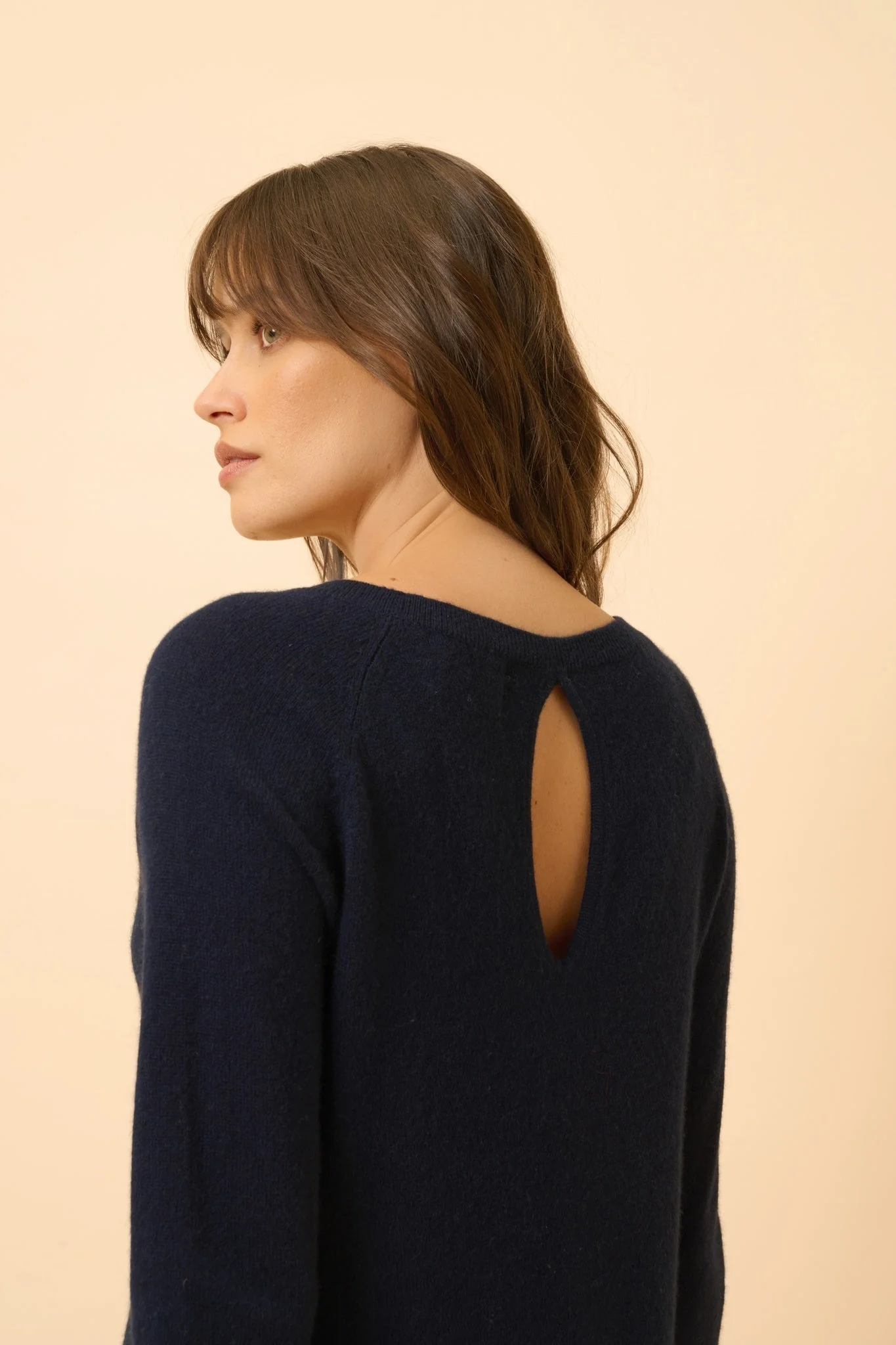 ABIGAIL pull col bateau goutte dos navy - Image 3