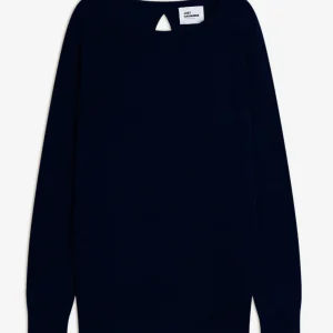 ABIGAIL pull col bateau goutte dos navy