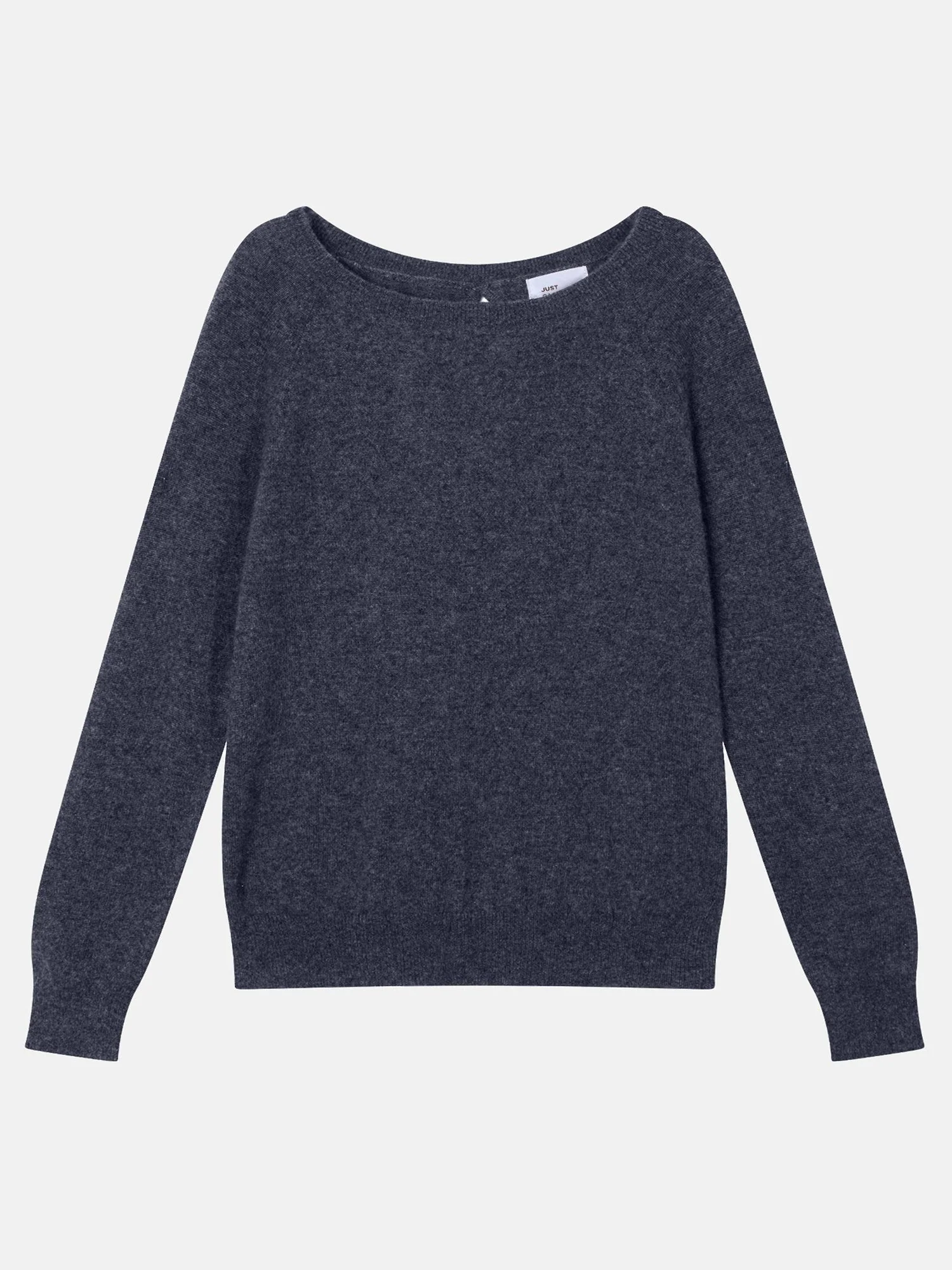 ABIGAIL pull col bateau goutte dos violet gris chiné - Image 2