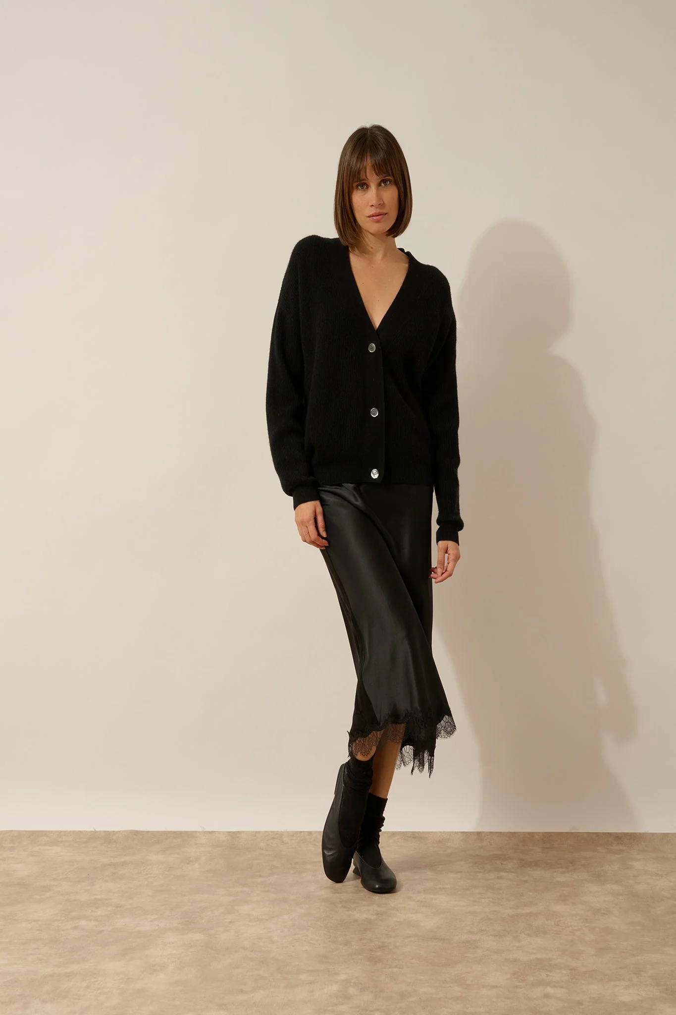 ADELE cardigan col v noir - Image 3