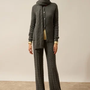 AELITH écharpe 4 fils anthracite chiné