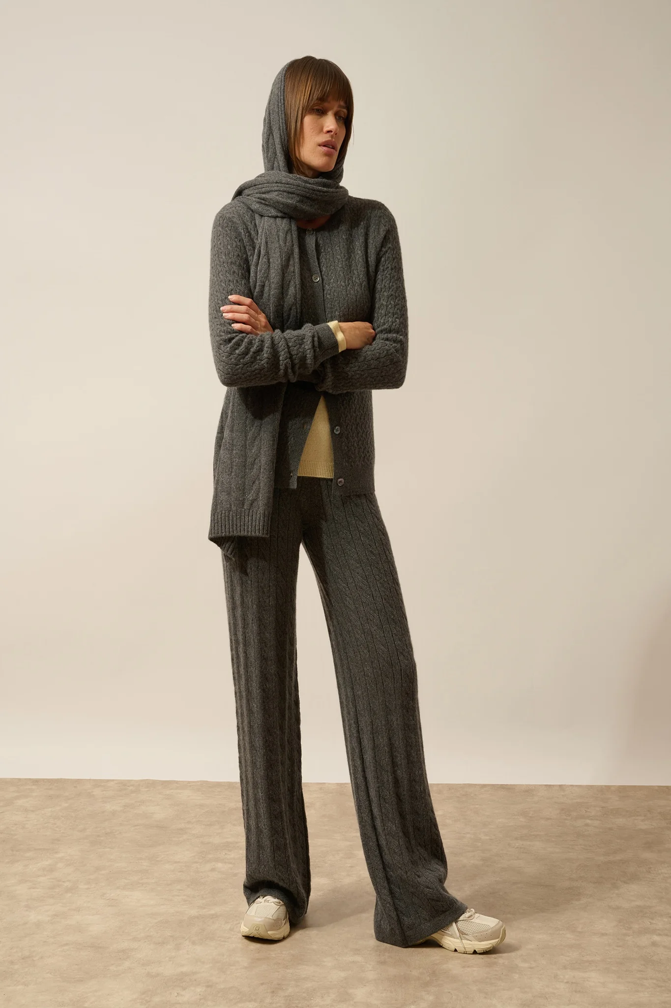 AELITH écharpe 4 fils anthracite chiné - Image 4