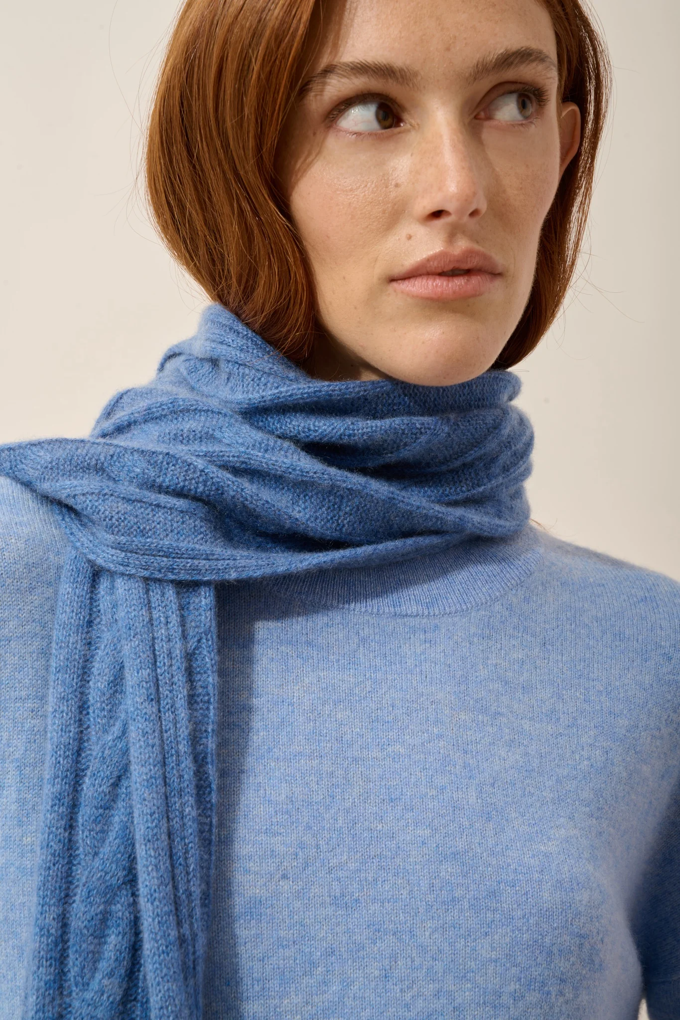 AELITH écharpe 4 fils bleu denim - Image 5