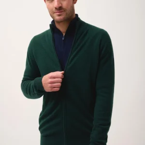 ALAN gilet col montant cyprès