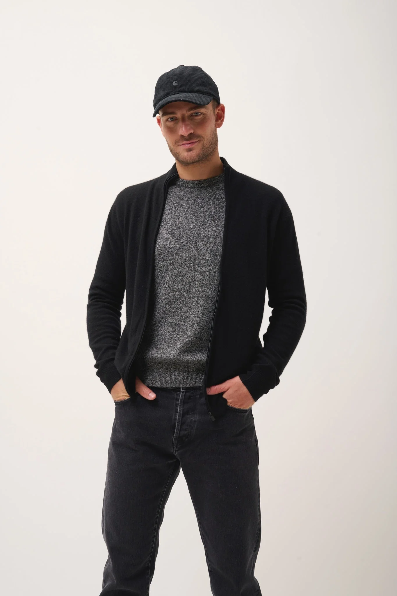 ALAN gilet col montant noir