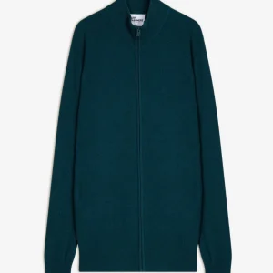 ALAN gilet col montant vert canard