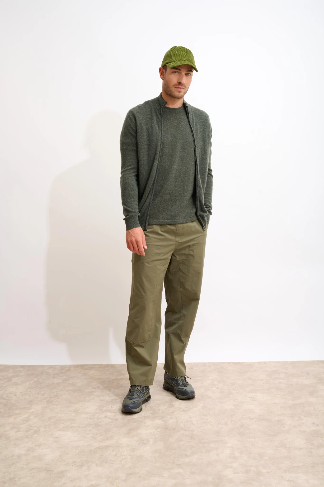 ALAN gilet zippé col montant kaki chiné - Image 6