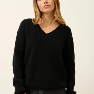 ALENIA pull col v noir