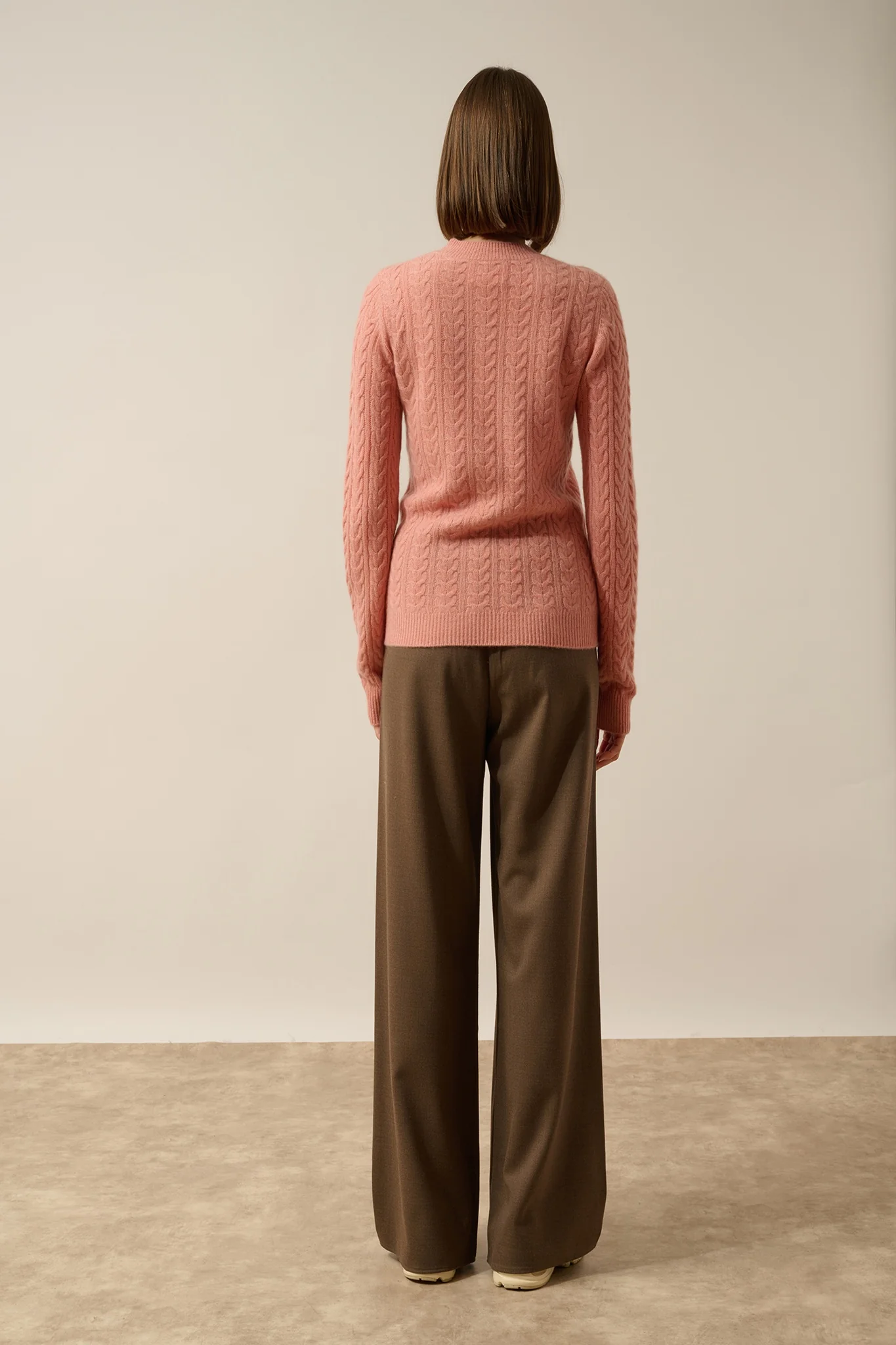 ALICE pull col rond 4 fils corail chiné - Image 4