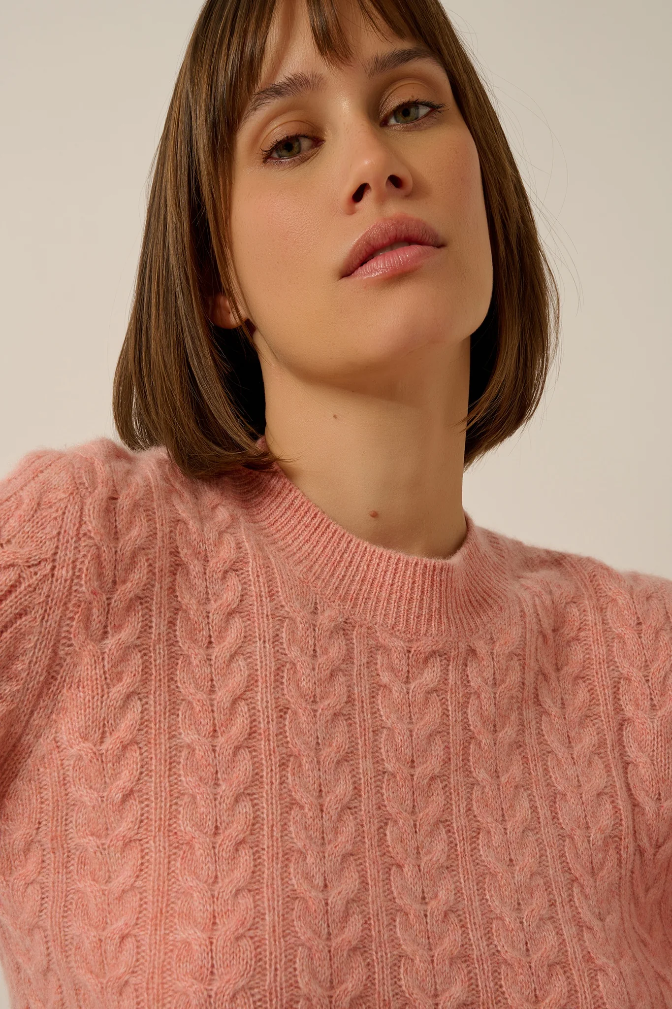 ALICE pull col rond 4 fils corail chiné - Image 5