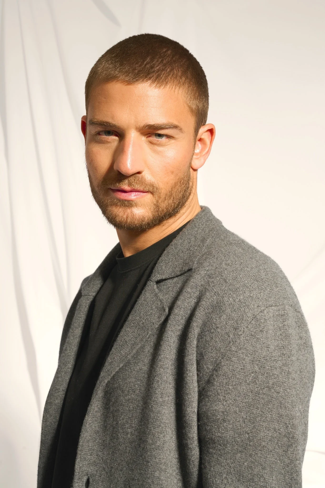 ALVAR veste col tailleur anthracite chiné - Image 4