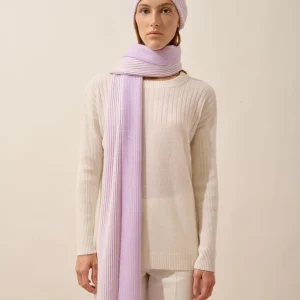 ANTONIO écharpe 4 fils mauve_neige