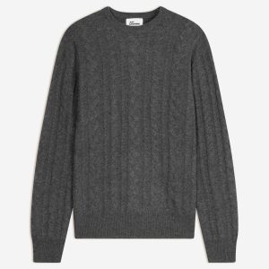 APOLLO pull col rond 4 fils anthracite chiné