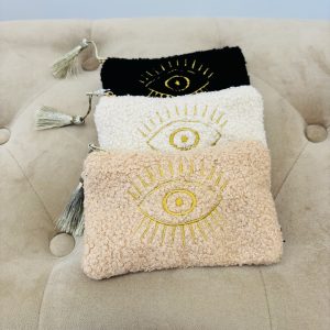Mini Pochette œil doré – Touche bohème et détail précieux