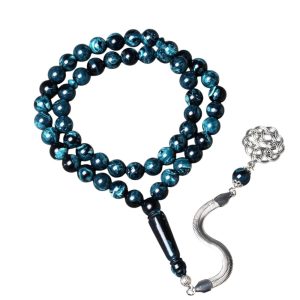 Misbaha Musulman 33 Perles en Résine Ambre Artificielle – Style Turc