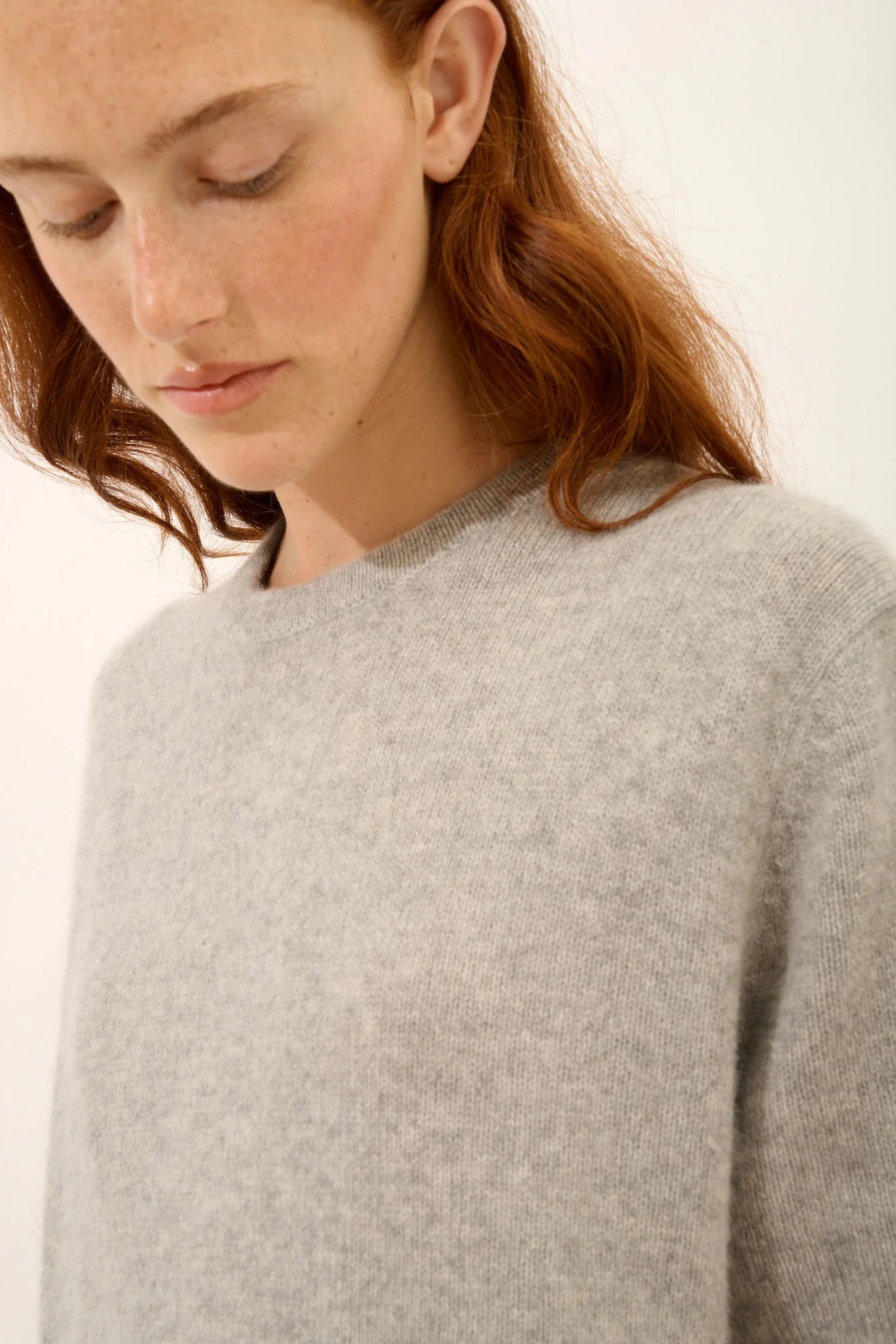 CARLA t-shirt col rond gris chiné - Image 5