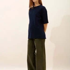 CARLA t-shirt col rond navy
