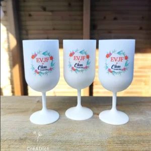 FLÛTE & VERRE A PIED imprimé réutilisable