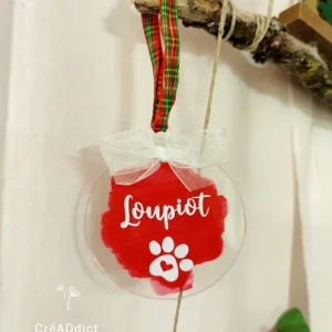 BOULE DE NOEL plate personnalisée