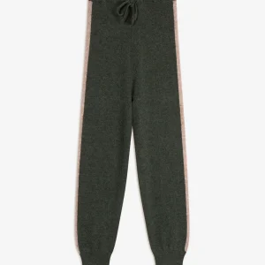 DORNOD jogging bandes côtés kaki chiné/ivoire/taupe clair chiné