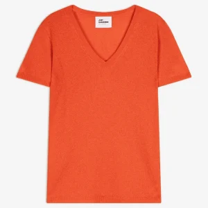GLAMIS t-shirt col v orange