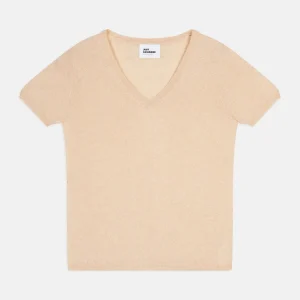 GLAMIS t-shirt col v sable