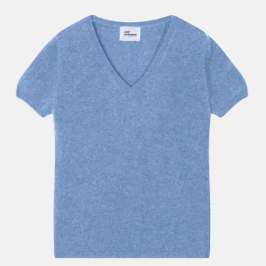 GLAMIS t-shirt col v sky