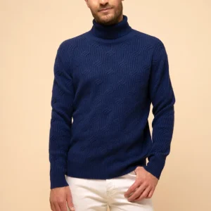 GOBA pull col roulé minuit