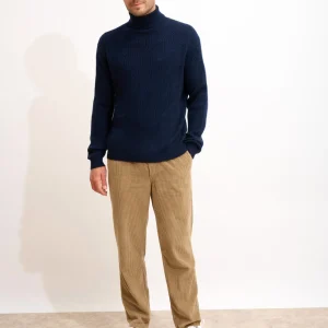 GOBA pull col roulé navy