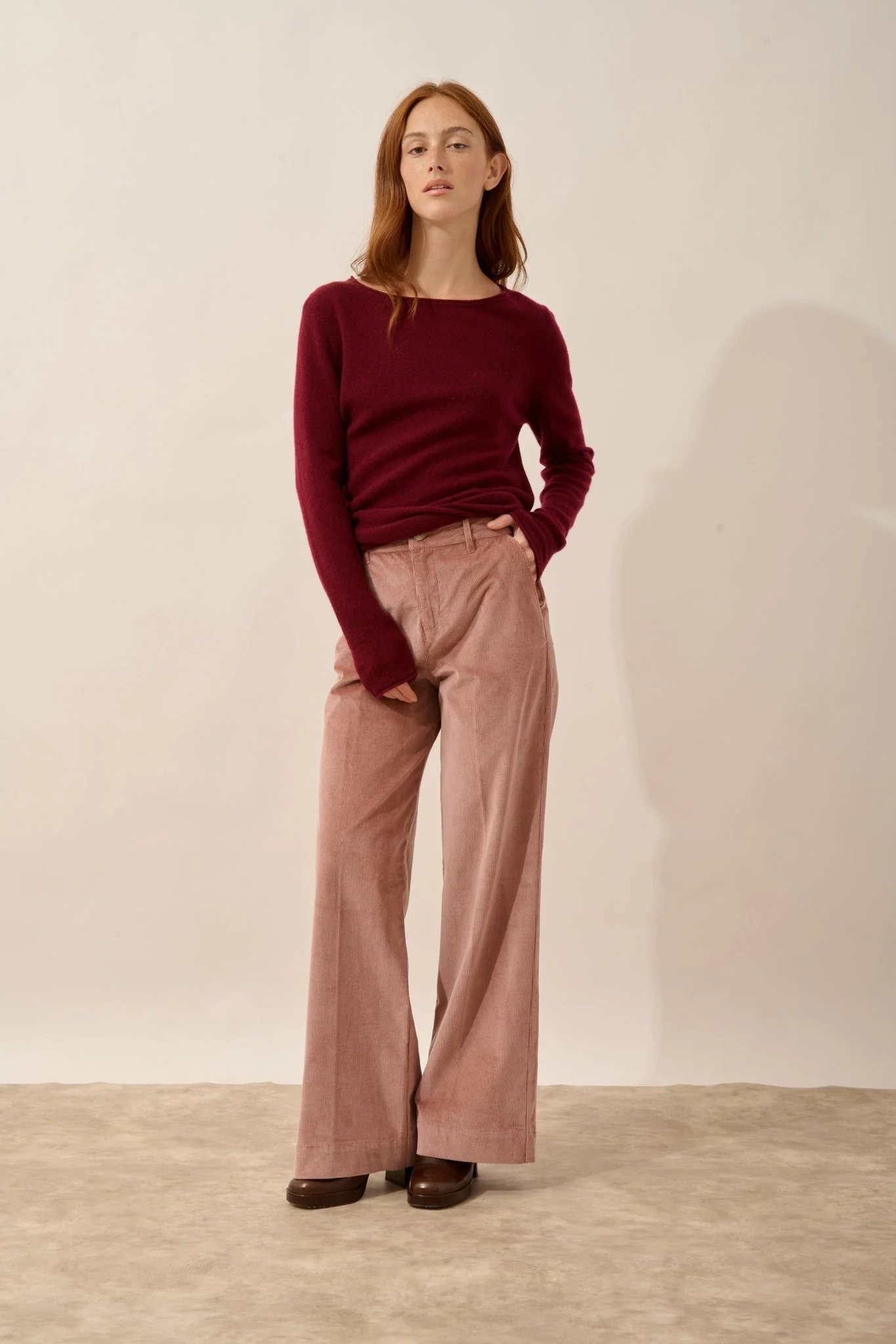 GRACE pull col bateau bordeaux - Image 2