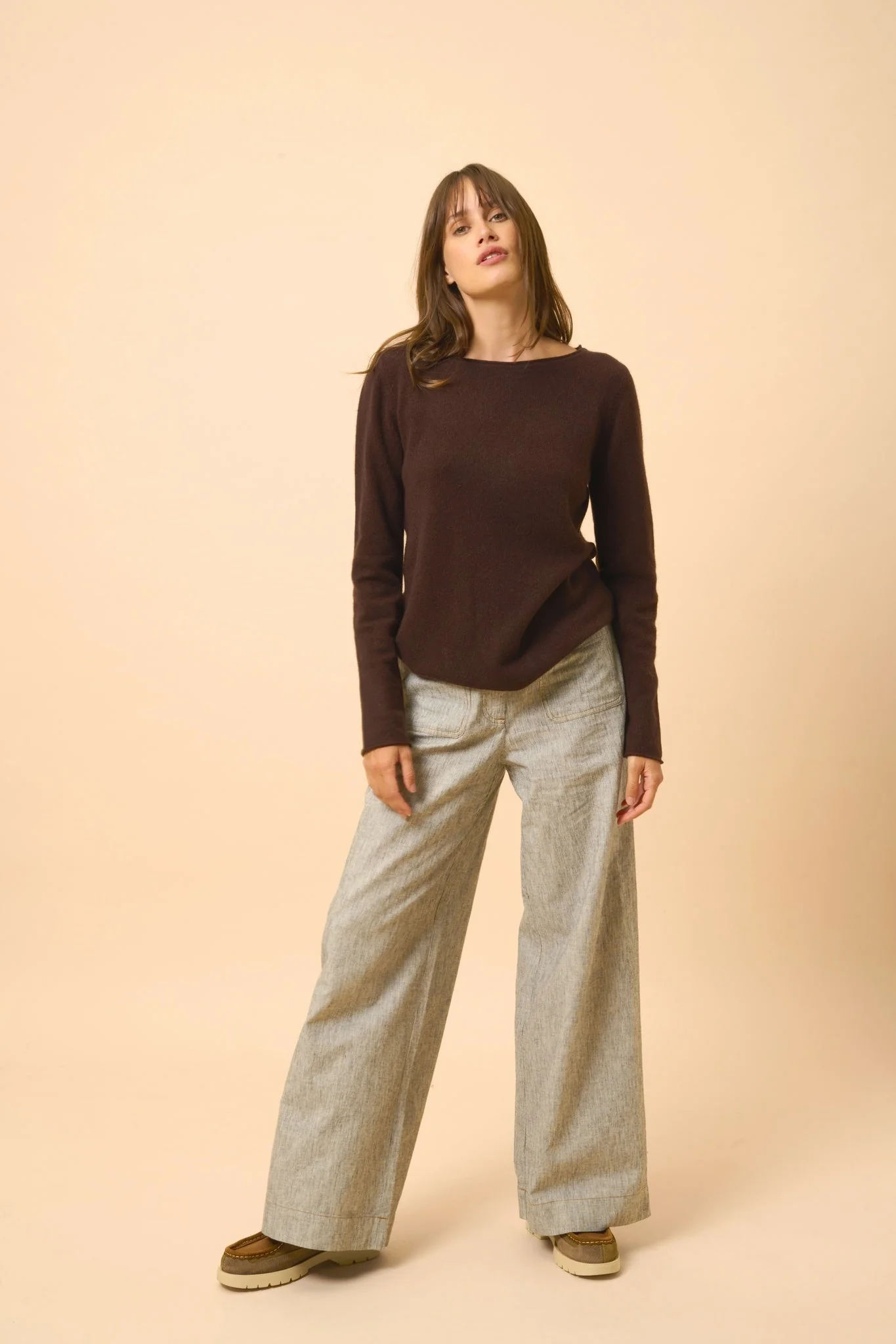 GRACE pull col bateau choco – Image 6