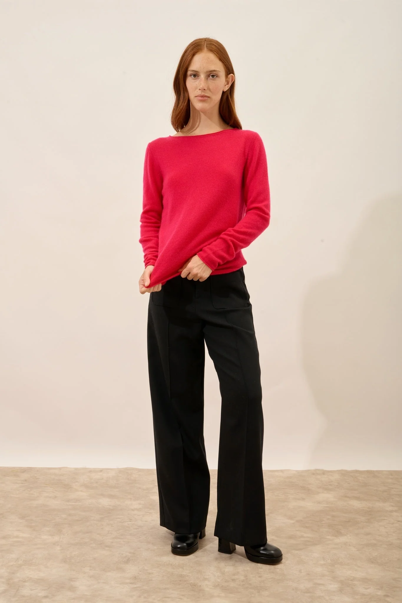 GRACE pull col bateau fuchsia - Image 2