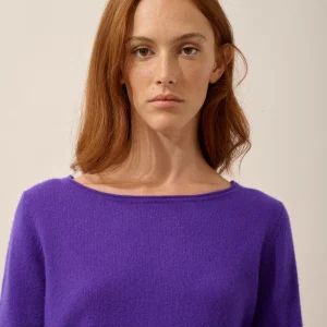 GRACE pull col bateau gentiane