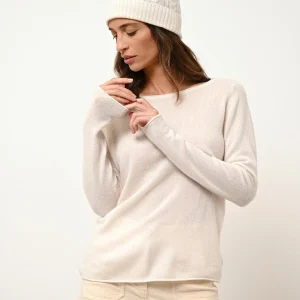 GRACE pull col bateau ivoire