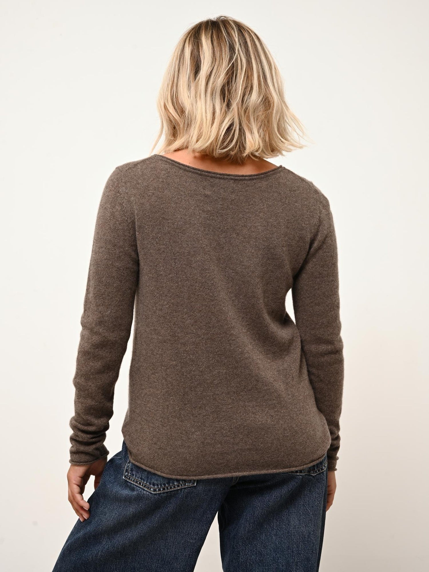 GRACE pull col bateau taupe chiné – Image 4