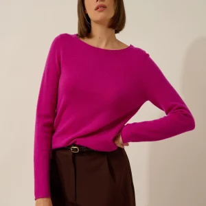 GRACE pull col bateau violine