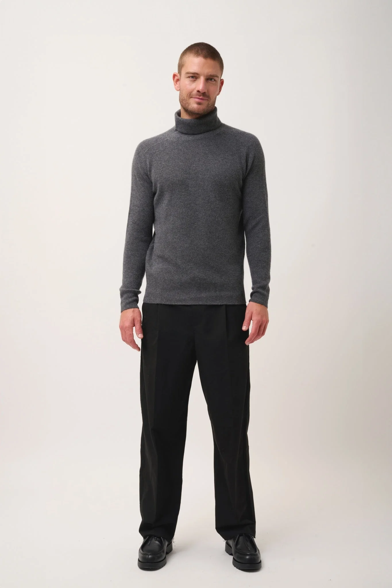 GYALWA pull col roulé anthracite chiné - Image 7