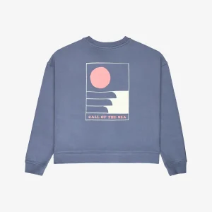 HORIZON Sweat raglan iron blue femme