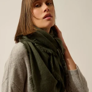 HUACHO écharpe carrée kaki