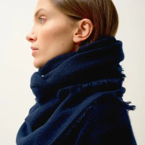 HUACHO écharpe carrée navy