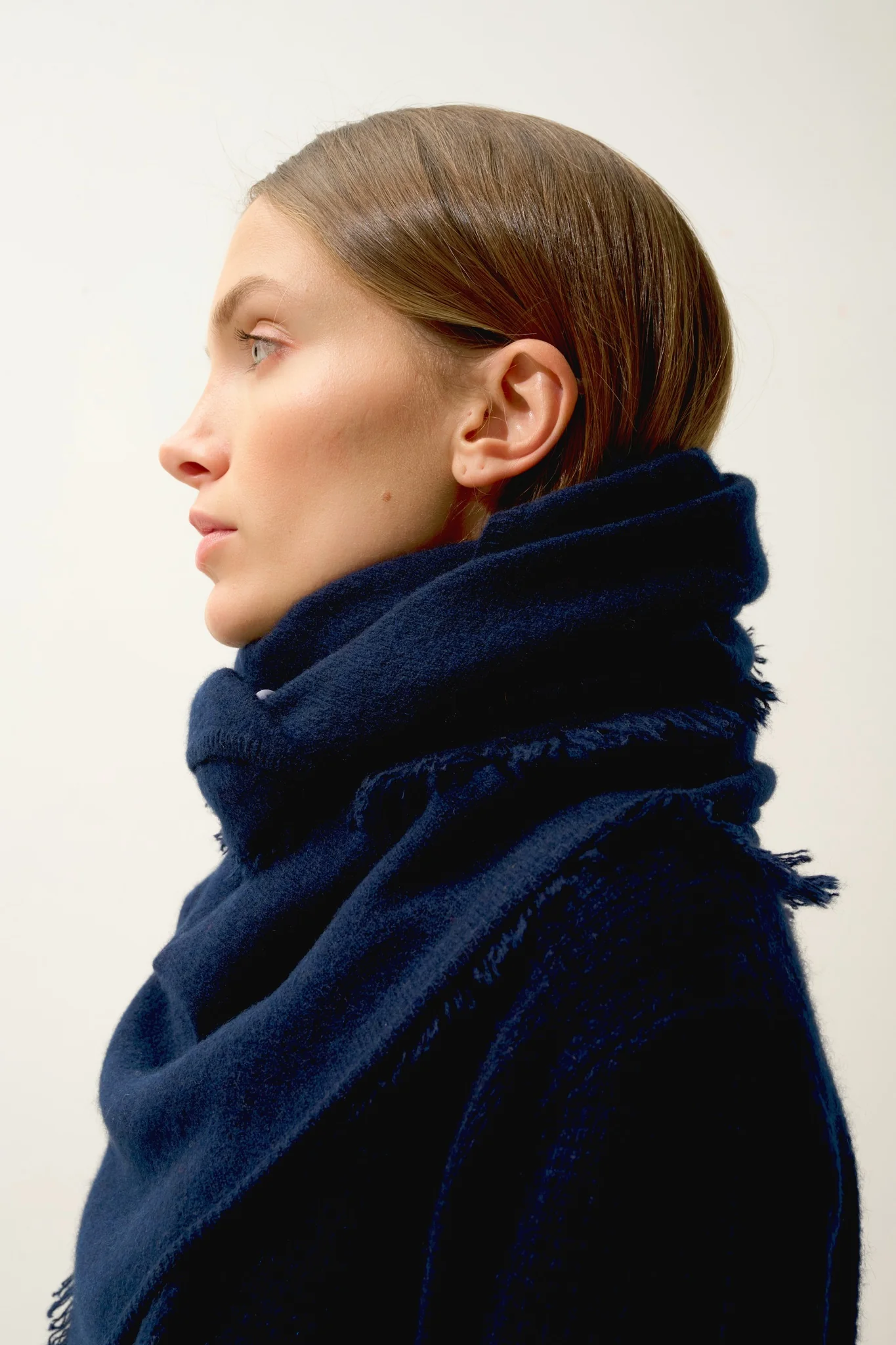 HUACHO écharpe carrée navy